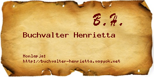 Buchvalter Henrietta névjegykártya
